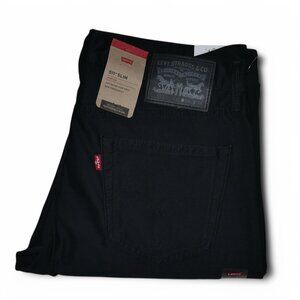 Levi's 511 Slim Fit Twill Jeans Men's Size 34x34 Stretch Solid Black NWT